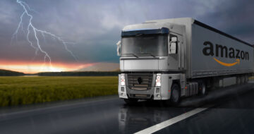 Amazon truck with lightning