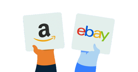 Amazon and eBay logos